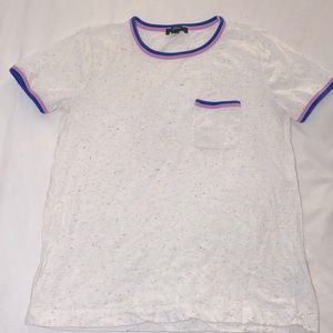 J Crew Speckled contrast ringer T-shirt, size S